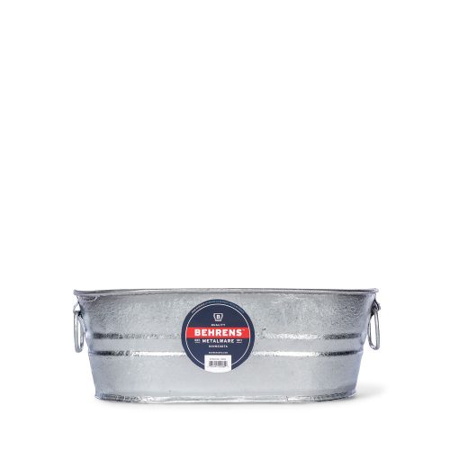 2 Gallon Oval Hot Dipped Steel Tub