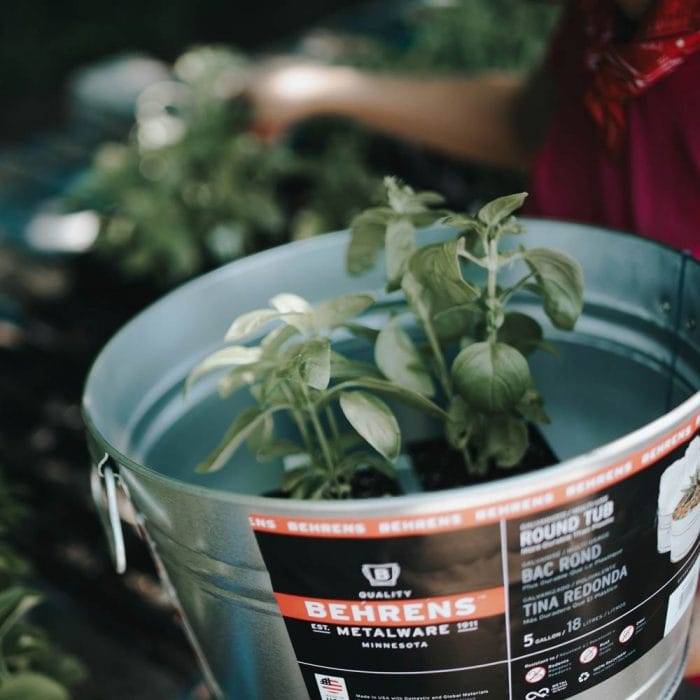 5 Gallon Galvanized Steel Round Tub