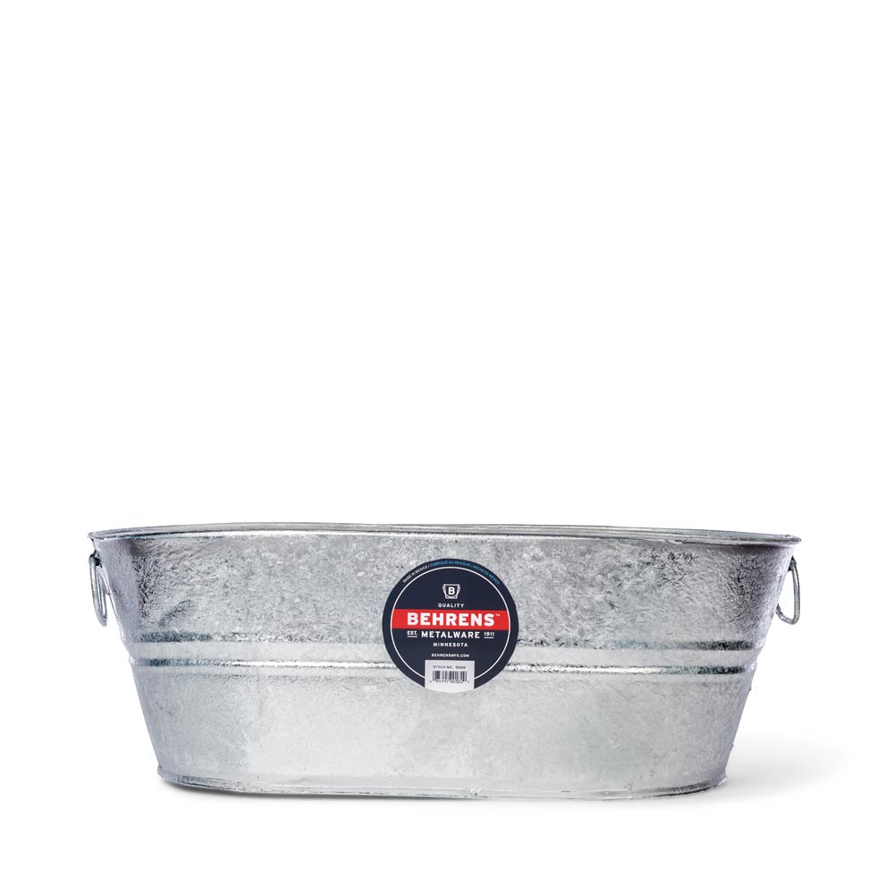 Troughs Details about   2 ea Behrens # 1-OV 7.5 Gallon Galvanized Metal Oval Tubs 