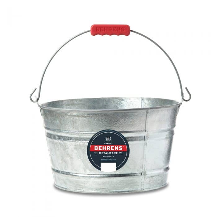 hot dipped bucket with comfort grip on bale