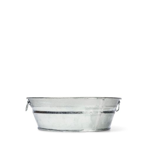 2 Quart Hot Dipped Steel Mini Round Low Flat Tub