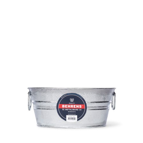 1.5 Quart Hot Dipped Steel Mini Round Low Flat Tub