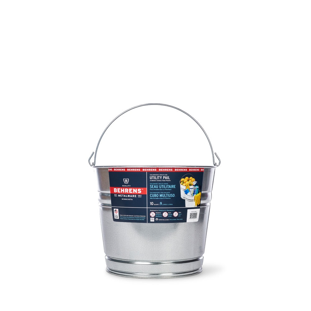 TOUGH GUY, Galvanized Steel, 6 1/2 gal Capacity, Bucket - 2W318