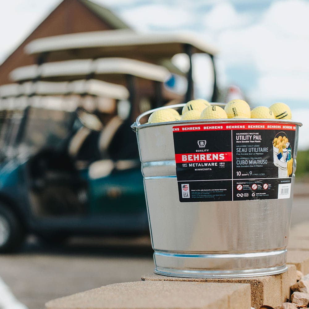 12 inch Round Galvanized Metal Tub with Side Handles - SageBaskets