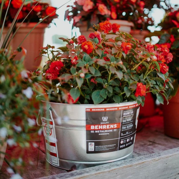 5 Gallon Galvanized Steel Round Tub