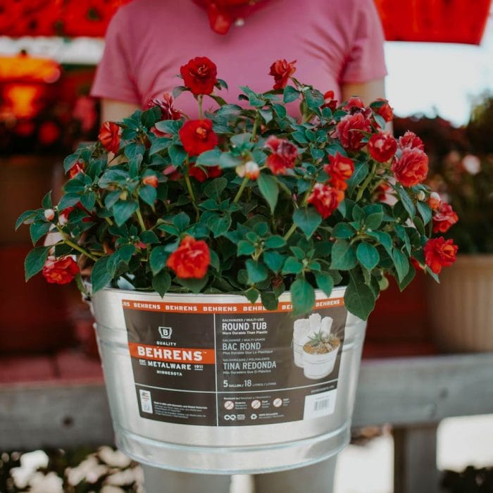 5 Gallon Galvanized Steel Round Tub