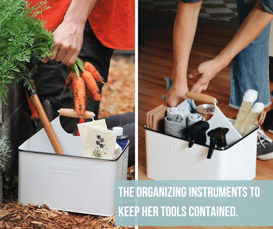 Organization caddy in white