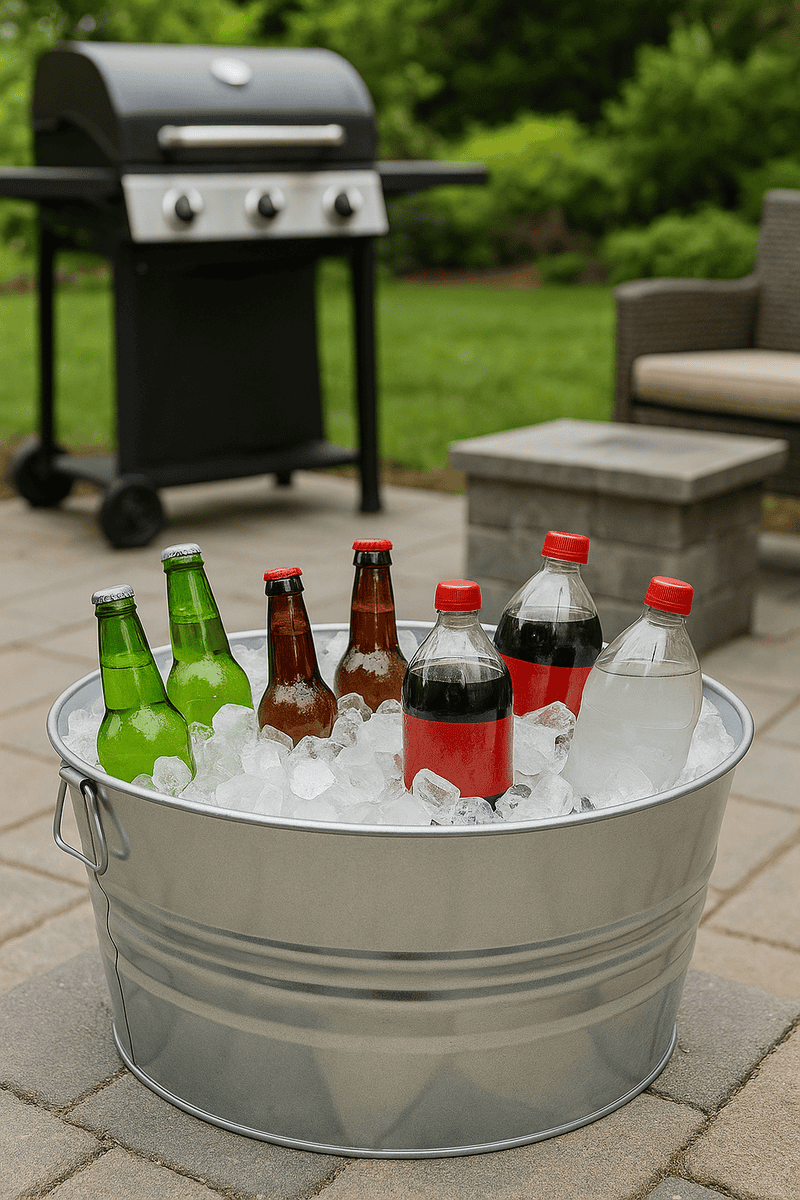 17 Gallon Galvanized Steel Round Tub - Image 3