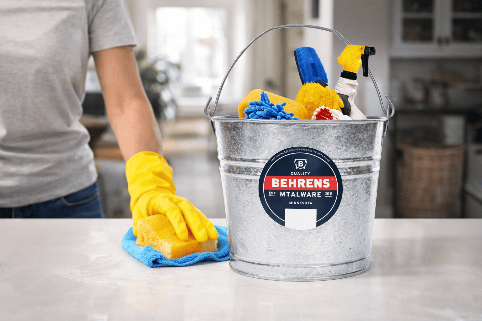 10 Quart Hot Dipped Steel Pail - Image 2