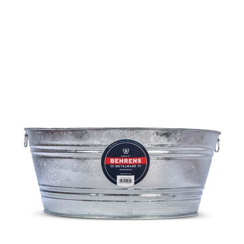 35 Gallon Round Hot Dipped Steel Tub Main