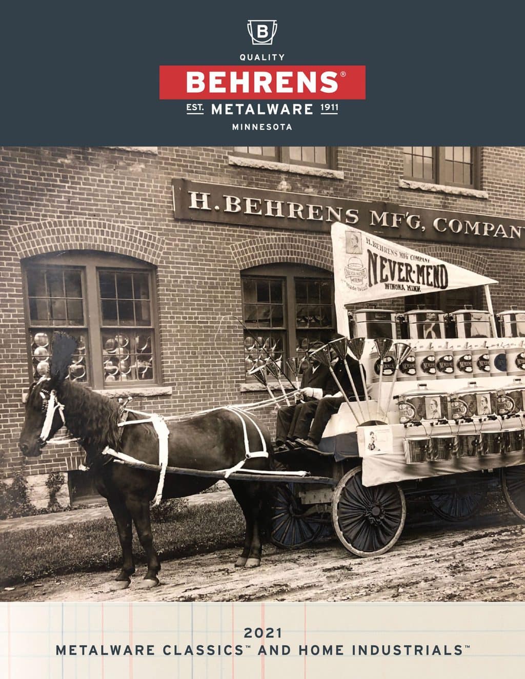 vintage image on behrens catalog cover