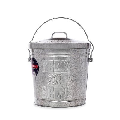 Serene 10 Gallon Metal Trash Can View Illustration Serene 10 Gallon Metal Trash Can View Illustration