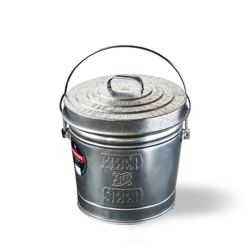 10 Gallon Galvanized Can Metal Trash Can & Locking Lid