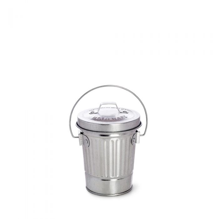 Mini Galvanized Steel Trash Cans with Lids