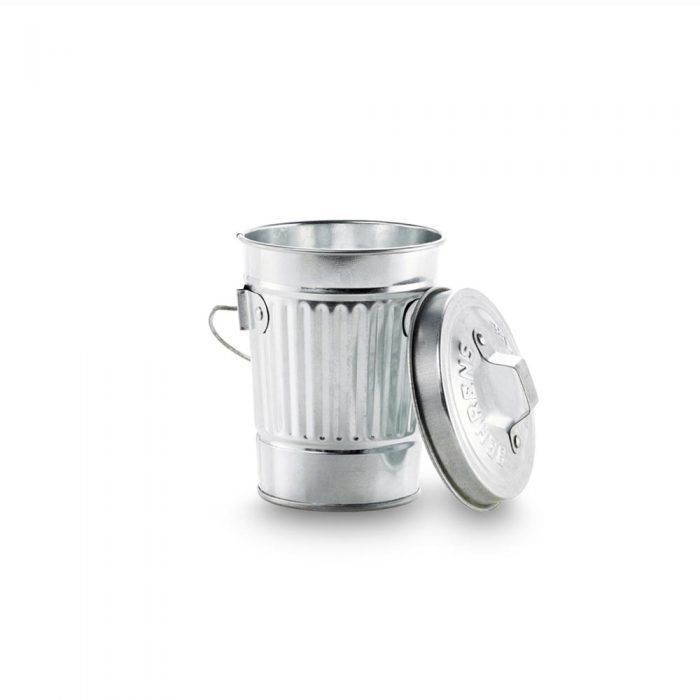 Mini Galvanized Steel Trash Cans with Lids