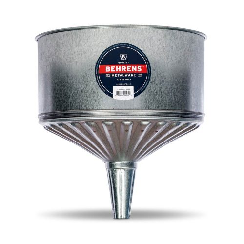 LUBEQ 02353 Galvanized Steel Funnel 10 Inch Diameter 6 Quarts 