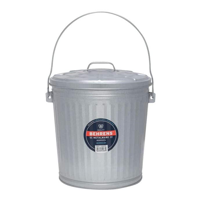 7.5 Gallon Galvanized Steel Ash Pail