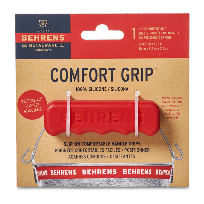 large red comfort grip on packaging