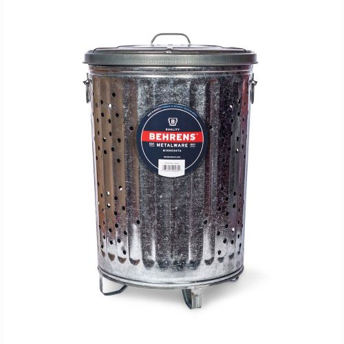 20 Gallon Galvanized Steel Outdoor Compost Trash Can