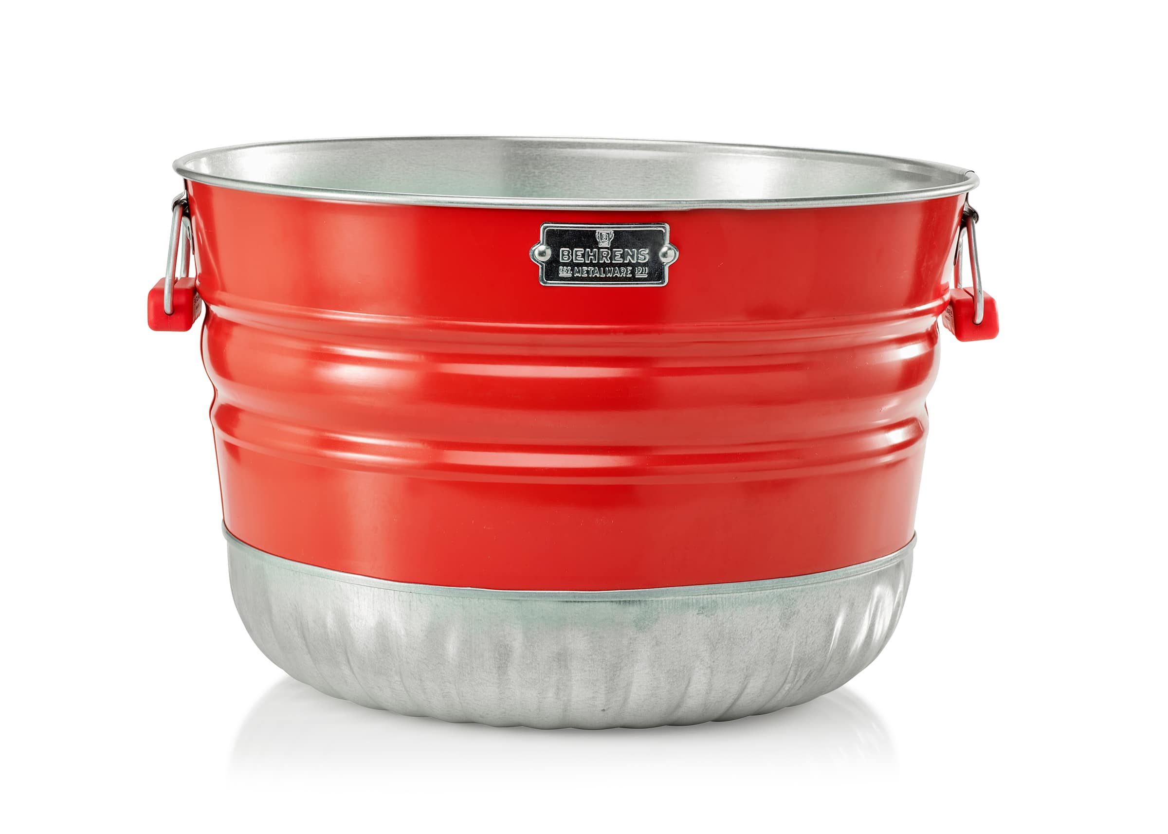 Galvanized Steel Red Bushel / Utility Basket Behrens Mfg