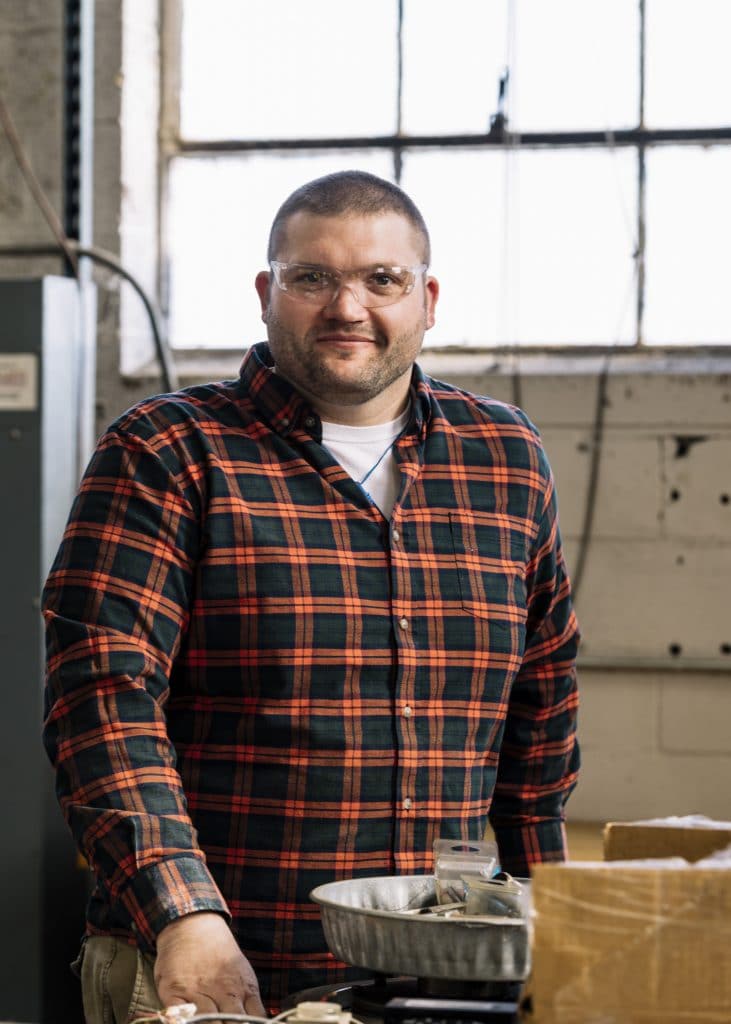 employee working in behrens warehouse
