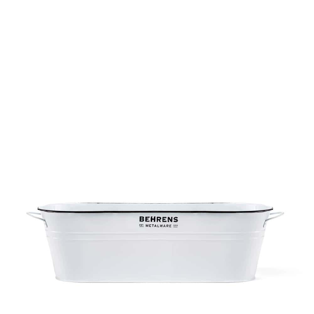 Gallon Galvanized Steel Oval Storage Tub White ubicaciondepersonas