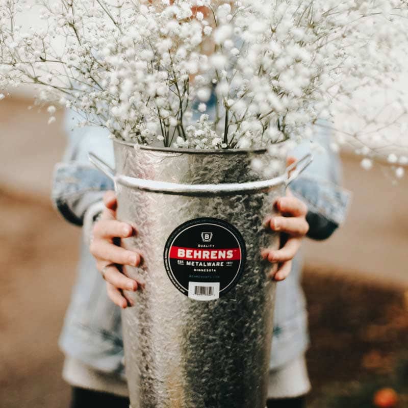 Hot Dipped Galvanized Steel French Flower Bucket