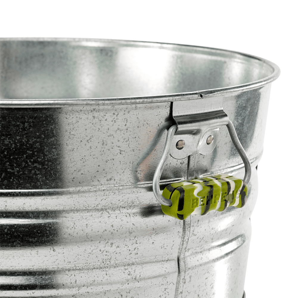 Close up of small camo comfort grip for metal tub handles