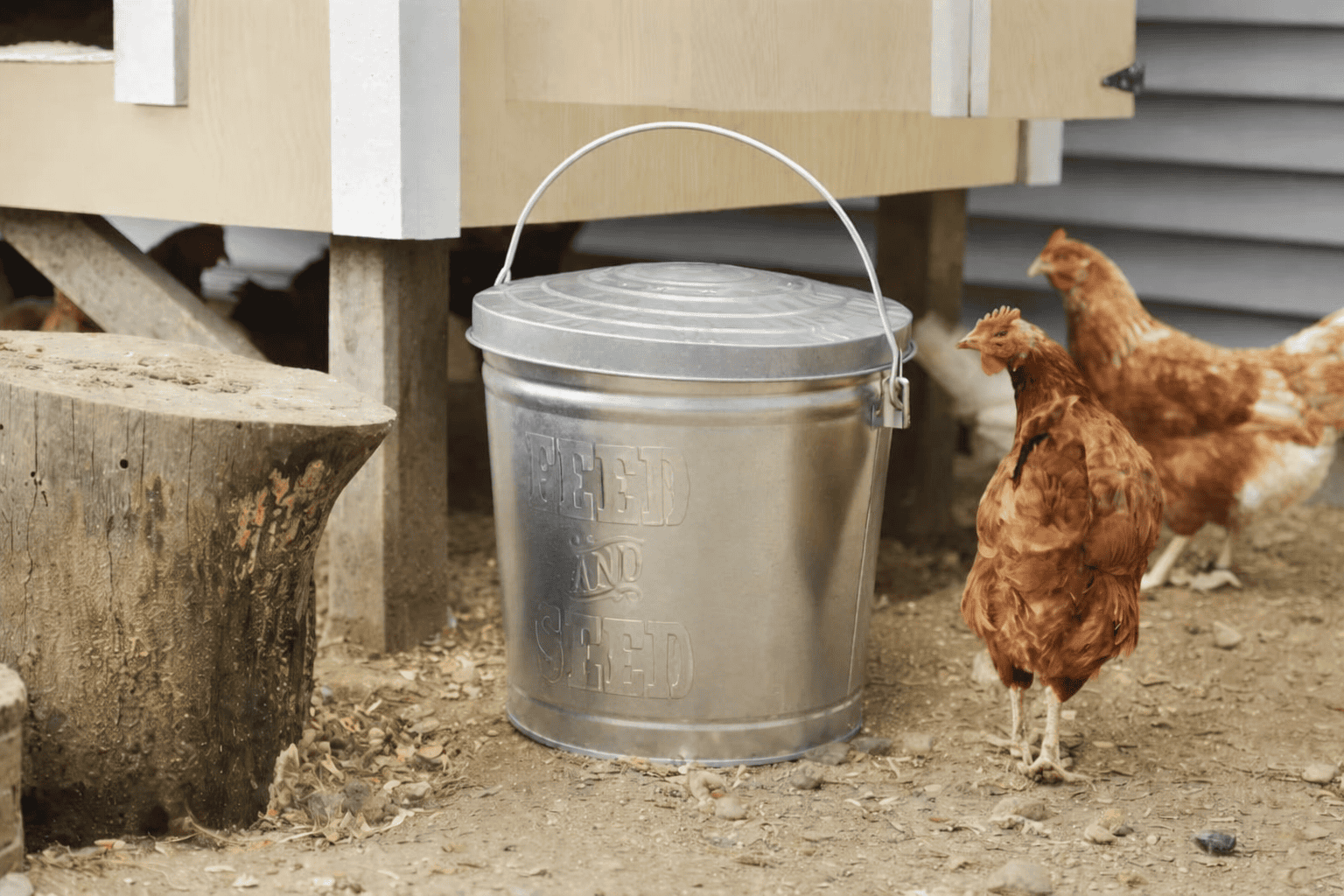 Embossed - 10 Gallon Galvanized Steel Can with Locking Lid - Image 2