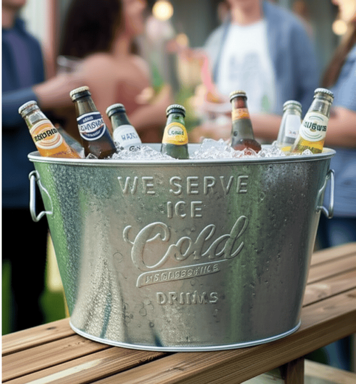 Embossed Galvanized Steel Drink Tub - Image 5