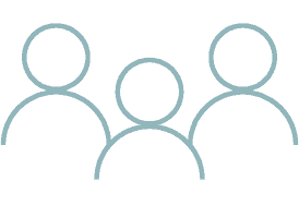 Behrens Manufacturing line drawing of a group of people
