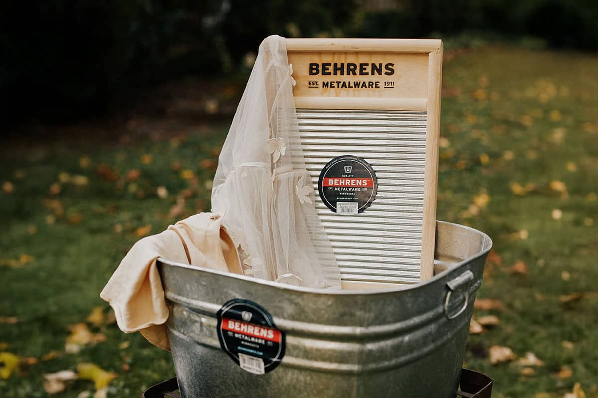 washboard-lifestyle-2 Behrens red bushel basket used as a beverage tub